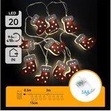 Aigostar LED niz 20xLED/3xAA 3m tople bele čarape | Eponuda.com