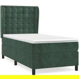 Box spring krevet s madracem tamnozeleni 80 x 200 cm baršunasti | shoptok.hr