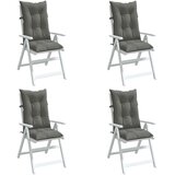  Jastuci za stolice 4 kom tamnosivi 120x50x7 cm od tkanine | shoptok.hr