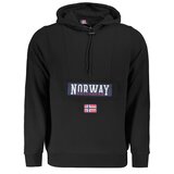 Norway 1963 Crna Muška Majica s Kapuljačom na Patentni Zatvarač | shoptok.hr