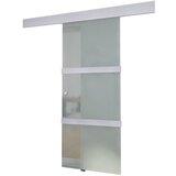 Furnova Drsna vrata steklo in aluminij 178 cm srebrna, (21944887) | Shoptok.si