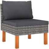 vidaXL Sredinski kavč poli ratan in trden evkaliptusov les, (20660458) | Shoptok.si