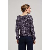 Marisse Patterned V-Neck Blouse In Lavender | shoptok.hr