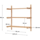 Kave Home Modularni sustav polica od punog hrasta u prirodnoj boji 110x98 cm Sitra – | shoptok.hr