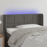 vidaXL LED posteljno vzglavje temno sivo 93x16x78/88 cm žamet Cene