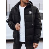 DStreet Kurtka męska zimowa pikowana z kapturem czarna | Shoptok.si