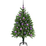 vidaXL Božično drevo med 150 LED z stojalom Zelena 120 cm PE | Shoptok.si
