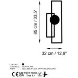 Opviq Zidna dekoracija Astratto-1, 32x85 cm, 1,5 mm, Crna | Eponuda.ba