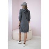 Kesi Dress with a hood and a longer graphite back | ePonuda.com