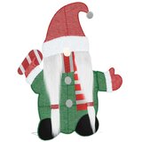 vidaXL Osvijetljeni patuljak Topla bijela 100 x 80 cm | shoptok.hr