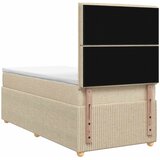  Boxspring krevet s madracem Krem 90 x 190 cm Tkanina | shoptok.hr