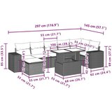 vidaXL 8-dijelni set vrtnih sofa s jastucima smeđi od poliratana | shoptok.hr