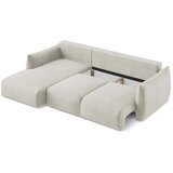 Makamii Bež sklopiva kutna garnitura (s lijevim kutom/s ležaljkom) Leila – | shoptok.hr