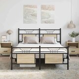 vidaXL Okvir kreveta bez madraca boja hrasta sonome 140x190 cm drveni | shoptok.hr