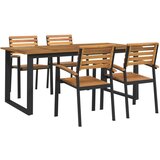  5-dijelni vrtni blagovaonski set od bagremovog drva i metala | Eponuda.com