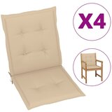 vidaXL jastuci za vrtne stolice 4 kom bež 100 x 50 x 3 cm | shoptok.hr
