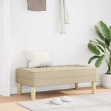  Klupa s jastukom Krema 113 x 57 x 39 cm tkanina | Eponuda.com