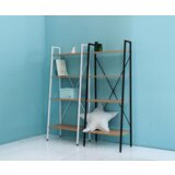 Kondela Poličnik, 4 police, hrast, črna, THEA | Shoptok.si