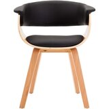 Furnova Jedilni stol črn ukrivljen les in umetno usnje, (21928871) | Shoptok.si