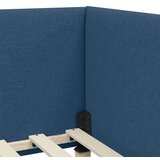 vidaXL Kutni okvir kreveta Ostalo s uzglavljem Plava 90 x 190 cm | shoptok.hr