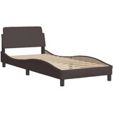 vidaXL Posteljni okvir z vzglavjem temno rjav 80x200 cm blago, (21059172) | Shoptok.si