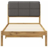  Krevetni okvir s tapiciranim uzglavljem - Bijelo prana i svijetlosiva 80 x 200 cm | shoptok.hr