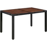  Zunanja jedilna garnitura 7-delna poli ratan in akacija črna, (20580838) | Shoptok.si