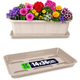 KADAX Stojalo za cvetlične lončke 40 cm, balkonsko korito, plastični pladenj, (5000352664) | Shoptok.si