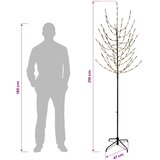  LED božićno drvce Crna 47 x 210 cm Čelik 180 LED lampica | shoptok.hr