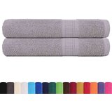 vidaXL Brisače za savno 2 kos siva 80x200 cm 360 g/m² 100% bombaž | Shoptok.si