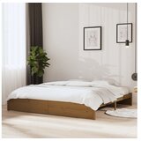  Posteljni okvir medeno rjav iz trdnega lesa 200x200 cm | Shoptok.si