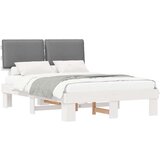  Posteljni okvir z oblazinjenim vzglavjem Svetlo siva, (5000102044) | Shoptok.si