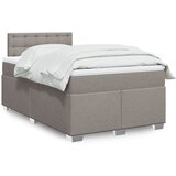 vidaXL Box spring postelja z vzmetnico taupe 120x190 cm blago Cene