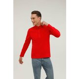 KINETIX Men's Zippered Collar Fleece 2pr Red cene