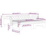 vidaXL Izvlečna dnevna postelja z vzmetnicami krem 90x200 cm | Shoptok.si
