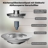 HIBBENT 3-v-1 kovinski čep za kuhinjsko korito odprta embalaža | Shoptok.si