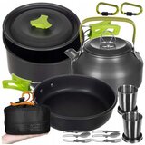 Malatec turistični inox set kuharske posode in loncev za kampiranje 00023667 | Shoptok.si