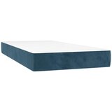 Box spring krevet s madracem tamnoplavi 90x190 cm baršunasti | shoptok.hr
