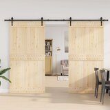 Pribor za klizna vrata 305 cm čelični crni | shoptok.hr
