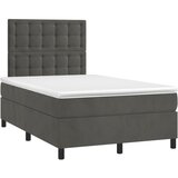 vidaXL Krevet box spring s madracem tamnosivi 120 x 190 cm baršun | shoptok.hr