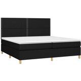  Krevet s oprugama i madracem crni 200x200 cm od tkanine | shoptok.hr