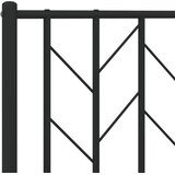  Metalni okvir kreveta uzglavlje i podnožje crni 90x190 cm | shoptok.hr