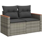  9-dijelni set vrtnih sofa poliratan i bagrem s jastucima sivi | shoptok.hr