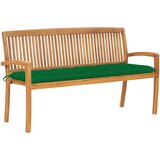  Složiva vrtna klupa s jastukom 159 cm od masovne tikovine | shoptok.hr