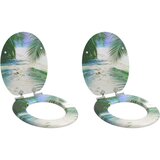  Toaletni pokrov s tiho zaporo 2 pcs Zelena 44 x 38 cm, (5000207979) | Shoptok.si