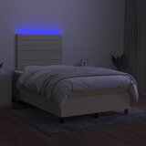  s oprugama i madracem LED krem 120 x 190 cm od tkanine | shoptok.hr