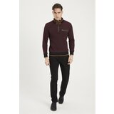 Dewberry 1039 MENS SWEATSHIRT-BLACK-BURGUNDY | shoptok.hr