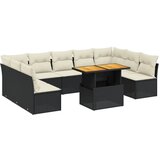  The Living Store Vrtna sedežna garnitura 10-delna z blazinami črn poli ratan - Vrtna Sedežna Garniture, (21446787) | Shoptok.si