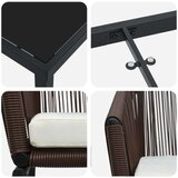 vidaXL 5-delni vrtni jedilni set Rjav poli ratan | Shoptok.si