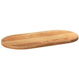 vidaXL Stolna ploča svjetlosmeđa 120x60x4 cm ovalna masivna hrastovina | shoptok.hr
